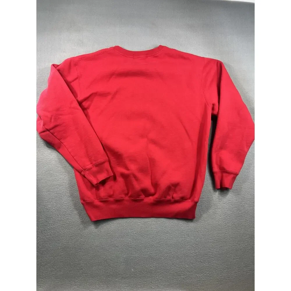 Polo by Ralph Lauren Red Crewneck Sweatshirt with Navy Pony Medium Man